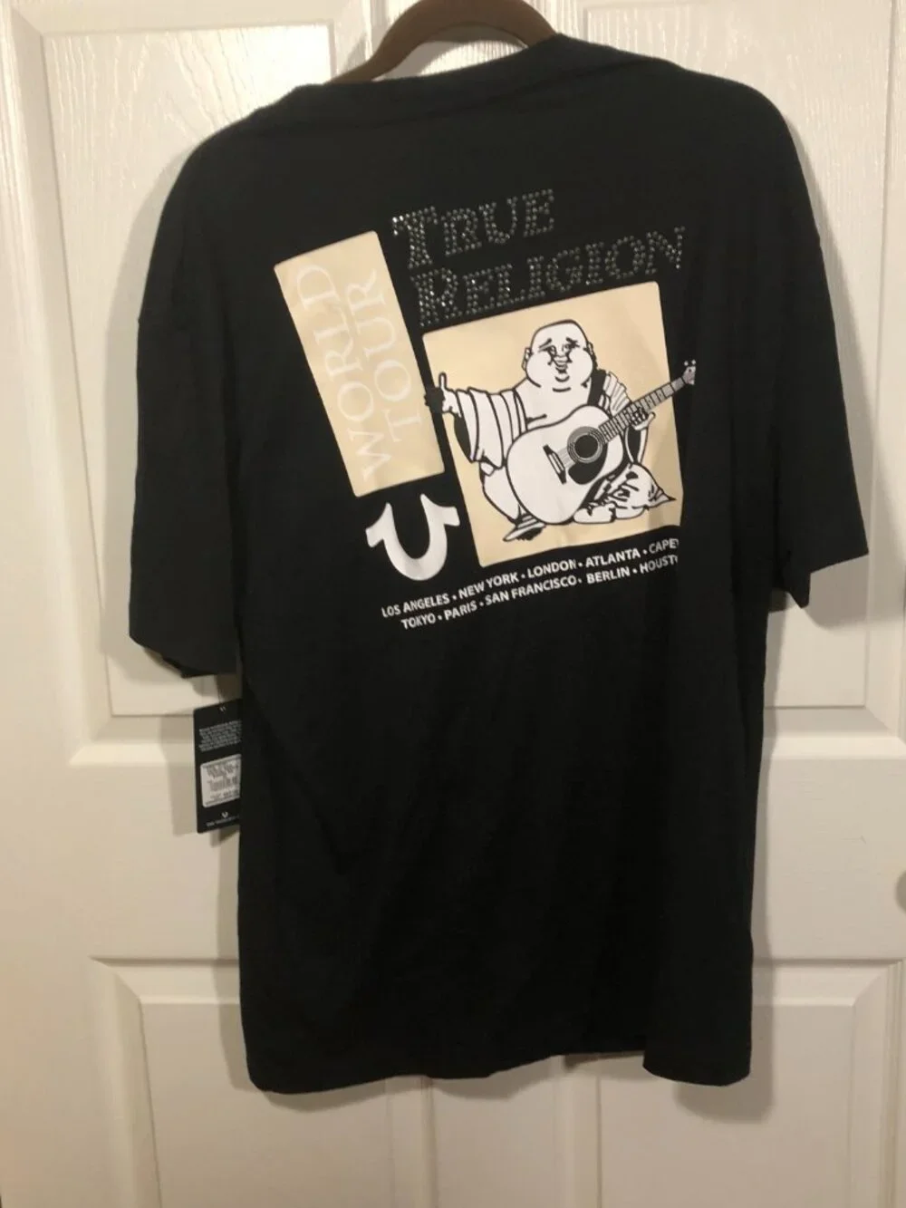 True Religion men World Tour black short sleeve TS, XL